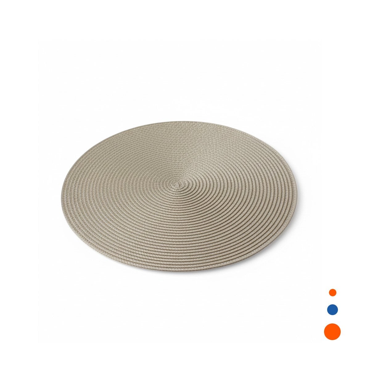 INDIVIDUAL DECORATIVO CIRCULAR BOHO BEIGE OSCURO PARA HOGAR Y+REGALO STICKER - 1