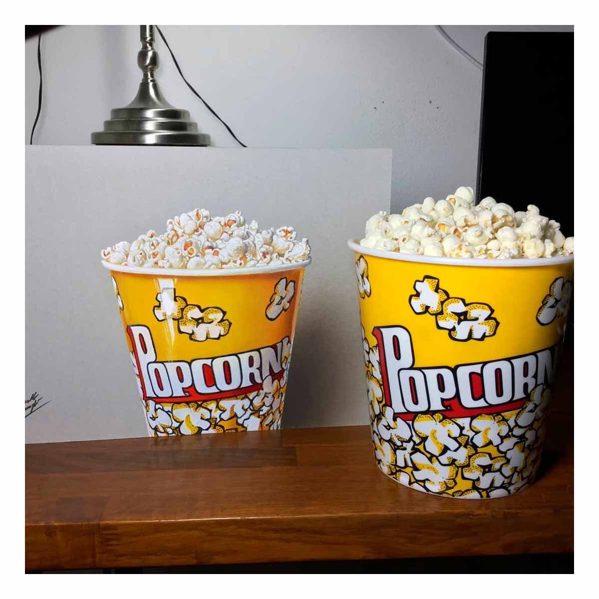 PACK2 RECIPIENTE DE CINE AMARILLO 21X20CM CON MUCHA CAPACIDAD EN SU SALA REAL LINDA - 5