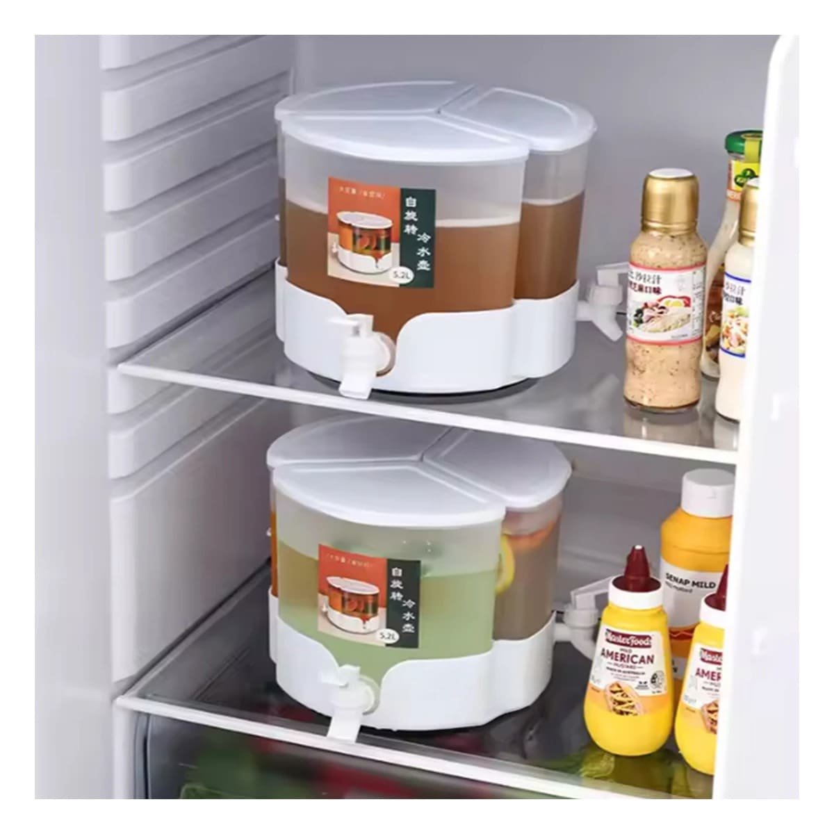 PACK4 SERVIDOR DE BEBIDAS BLANCO 3 TANQUES CON DISEÑO ELEGANTE EN CASA - 5