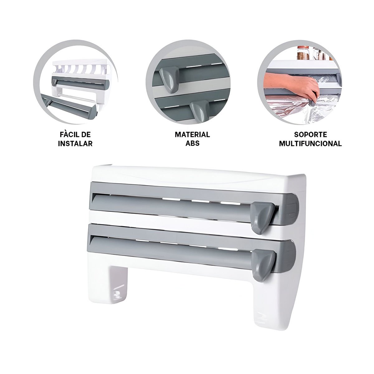 DISPENSADOR PAPEL ALUMINIO Y TOALLA PLOMO PARA BRINDAR COMODIDAD CASA Y+POST IT - 5
