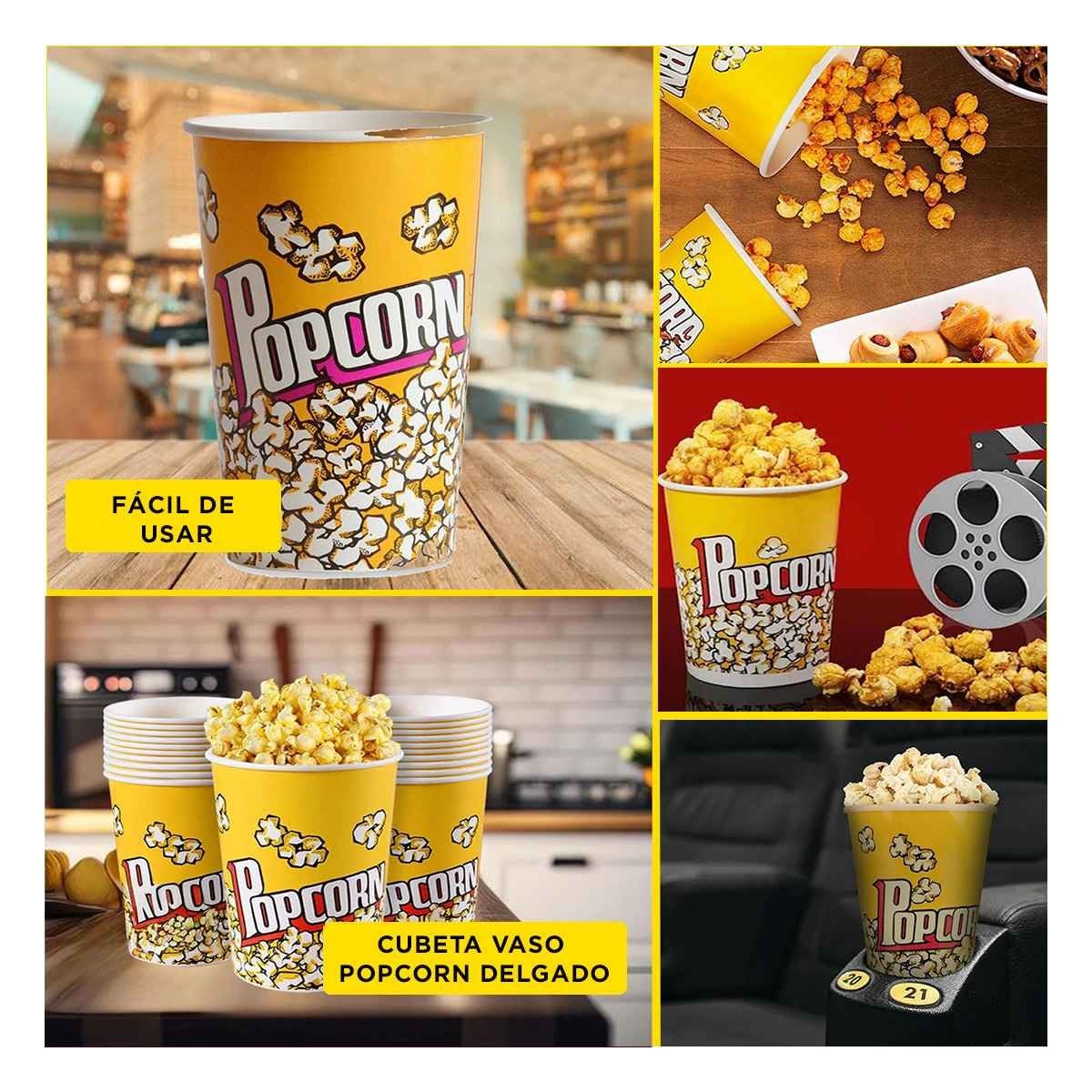 PACK2 RECIPIENTE DE CINE AMARILLO 7CMX17CM DE ESTILO MODERNO EN SU VIVIENDA Y+PAPEL REGALO - 3