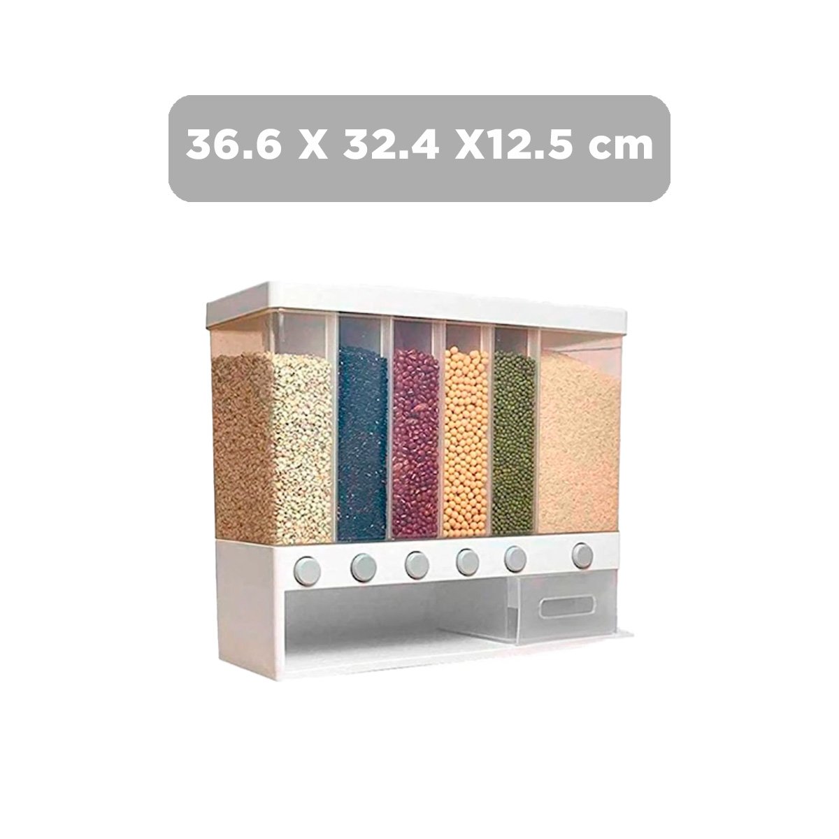 PACK4 ORGANIZADOR DE GRANOS BLANCO 10KG DE GRAN CALIDAD PARA MUCHA CARGA Y+PAPEL REGALO - 4