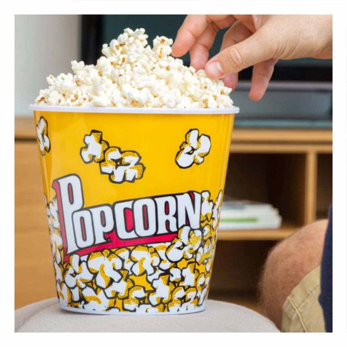 CUBETA VASO POPCORN AMARILLO 21X20CM PARA BRINDAR COMODIDAD EN SU CASA REAL Y+POST IT - 3