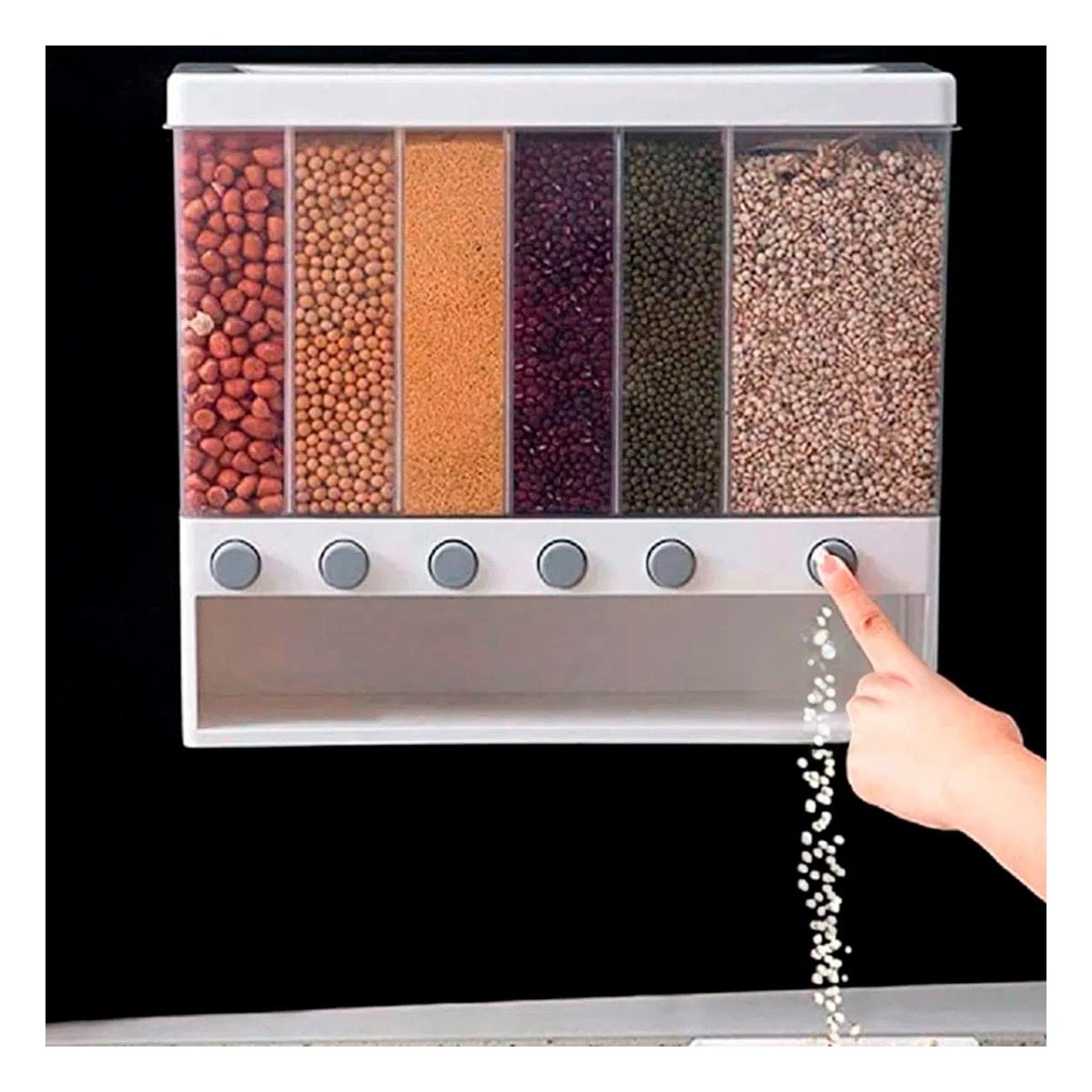 PACK2 ORGANIZADOR DE GRANOS BLANCO 10KG PARA FOMENTAR ESPACIO CON ORDEN Y+REGALO STICKER - 3