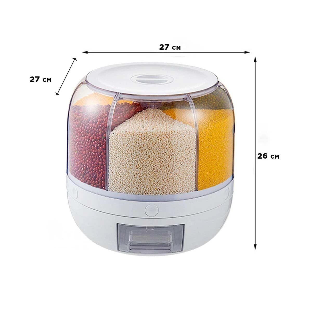 PACK2 ORGANIZADOR DE GRANOS BLANCO 6KG PARA FOMENTAR ESPACIO CON ORDEN Y+REGALO STICKER - 4