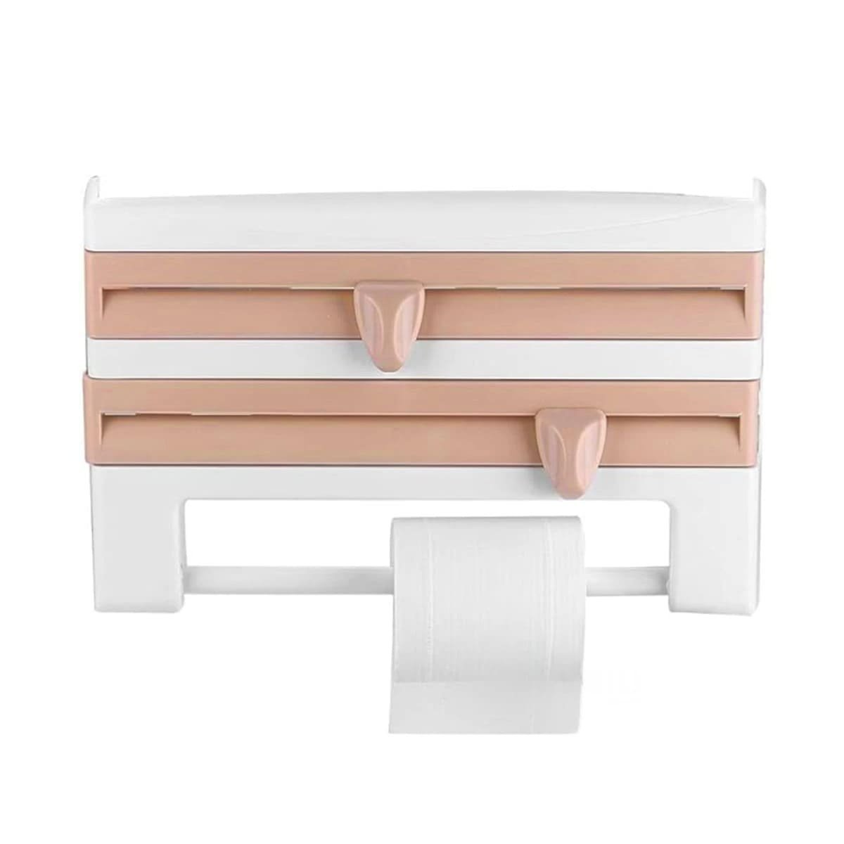DISPENSADOR PAPEL ALUMINIO Y TOALLA BEIGE PARA LA UTILIDAD DE HIJOS Y+LIGAS REGALO - 5