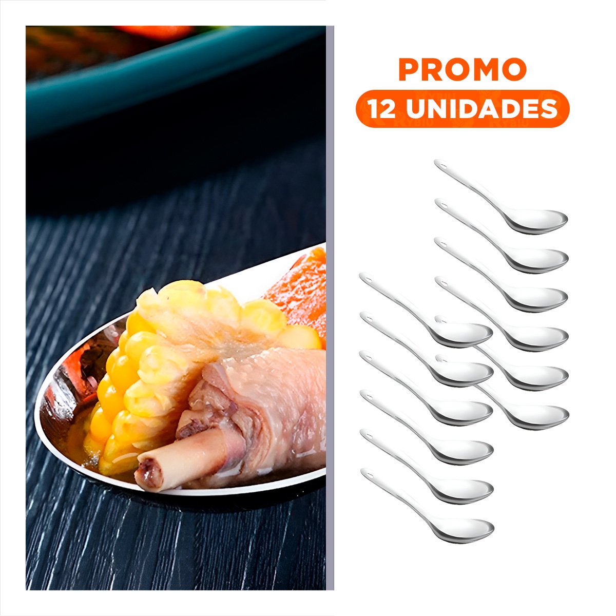 PACK12 ARTICULO DE MENAJE PLATEADO DE MARCA SEGURA PARA TODOS LOS PADRES - 1