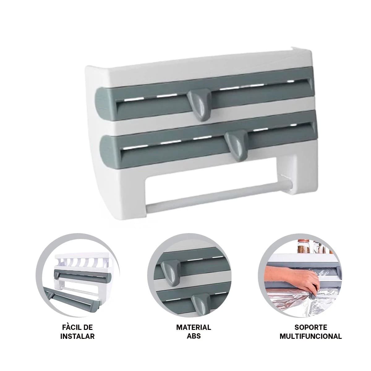 DISPENSADOR PAPEL ALUMINIO Y TOALLA PLOMO PARA LA GESTION EN FAMILIA Y+PAPEL REGALO - 5