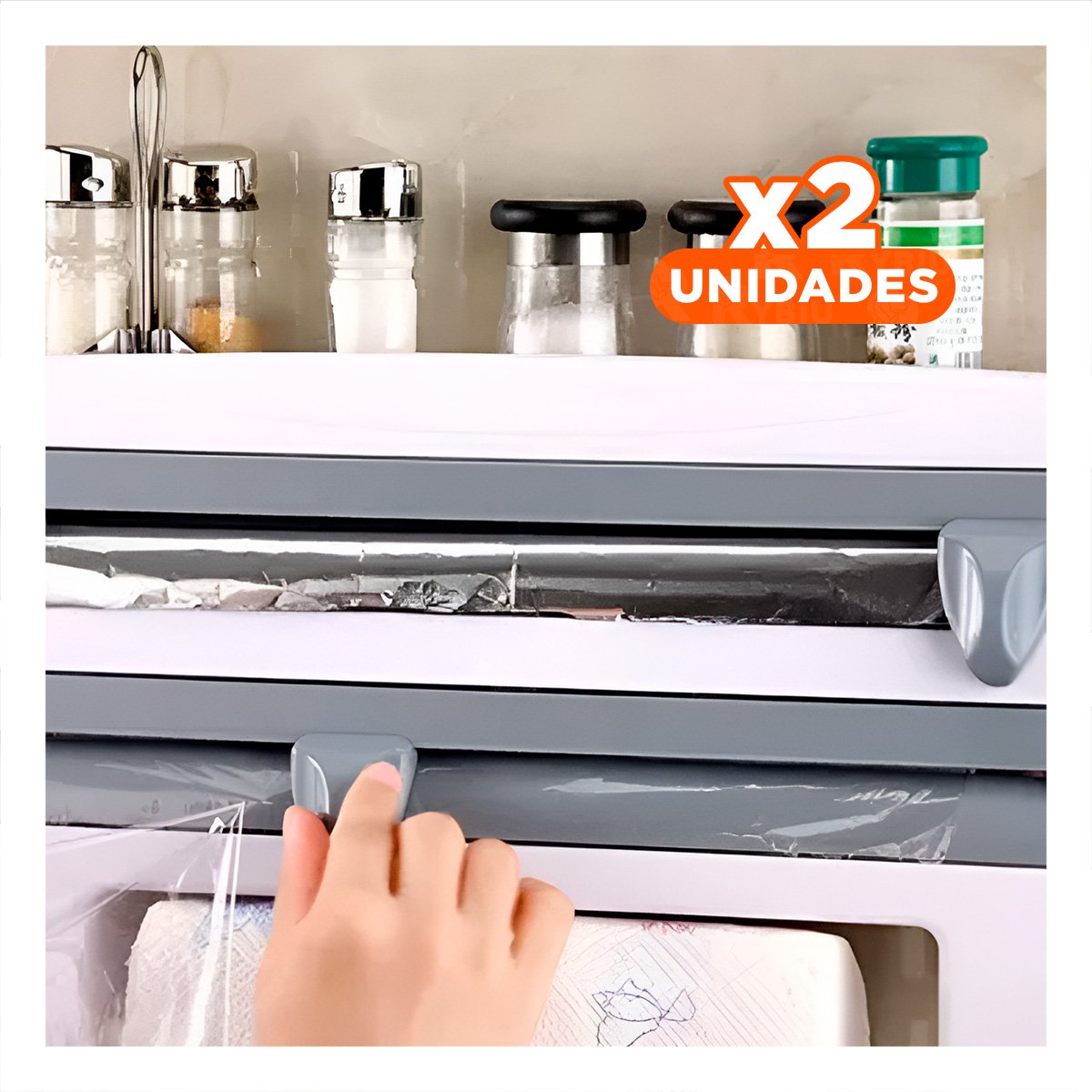 PACK2 ORGANIZADOR DE ALUMINIO Y TOALLA PLOMO DE ESTILO MODERNO EN VIVIENDA Y+PAPEL REGALO - 1