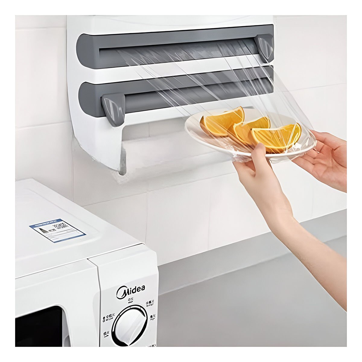 PACK2 ORGANIZADOR DE ALUMINIO Y TOALLA PLOMO DE ESTILO MODERNO EN VIVIENDA Y+PAPEL REGALO - 2