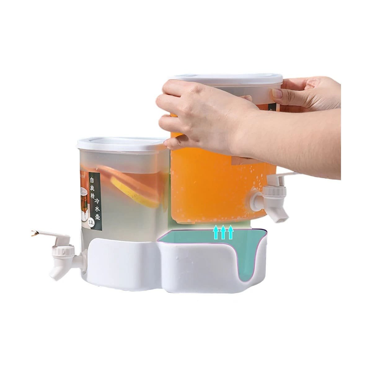 PACK4 SERVIDOR DE BEBIDAS BLANCO 3 TANQUES DE GRAN CALIDAD PARA CARGA Y+PAPEL REGALO - 3
