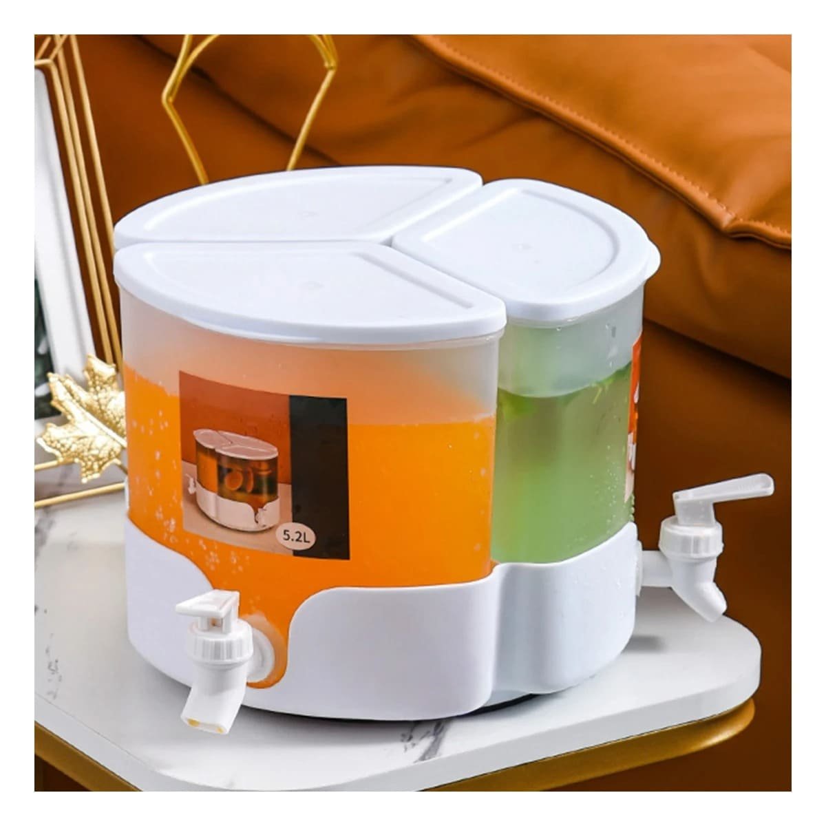 PACK4 SERVIDOR DE BEBIDAS BLANCO 3 TANQUES DE GRAN CALIDAD PARA CARGA Y+PAPEL REGALO - 5