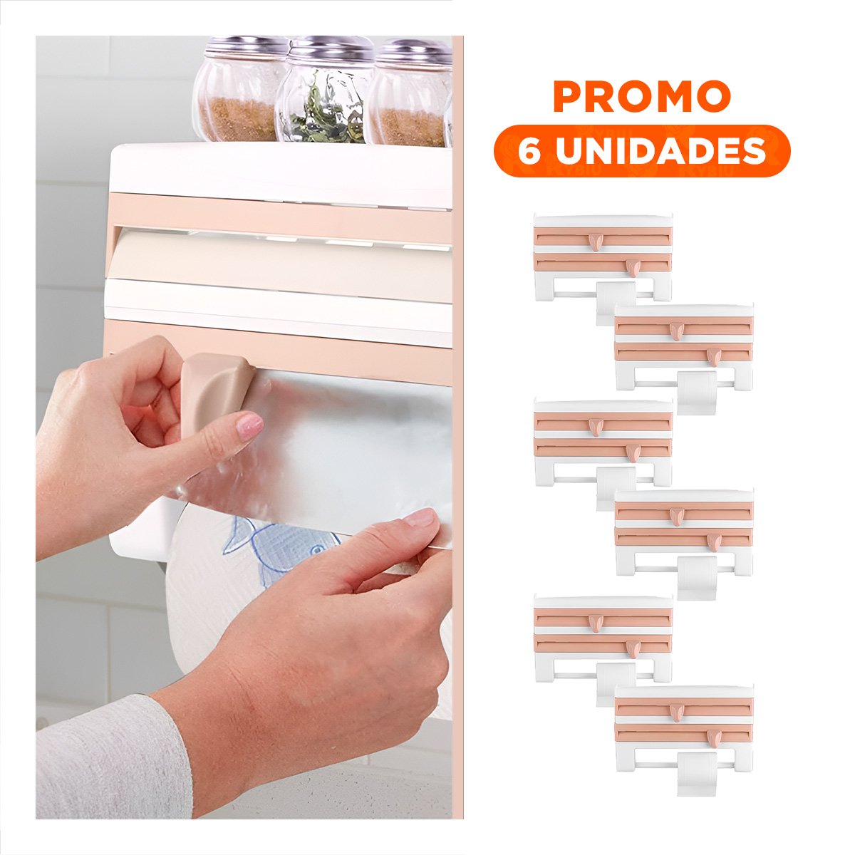 PACK6 ARTICULO DE ALUMINIO Y TOALLA BEIGE PARA UN USO DINAMICO EN HOGAR Y+REGALO STICKER - 1