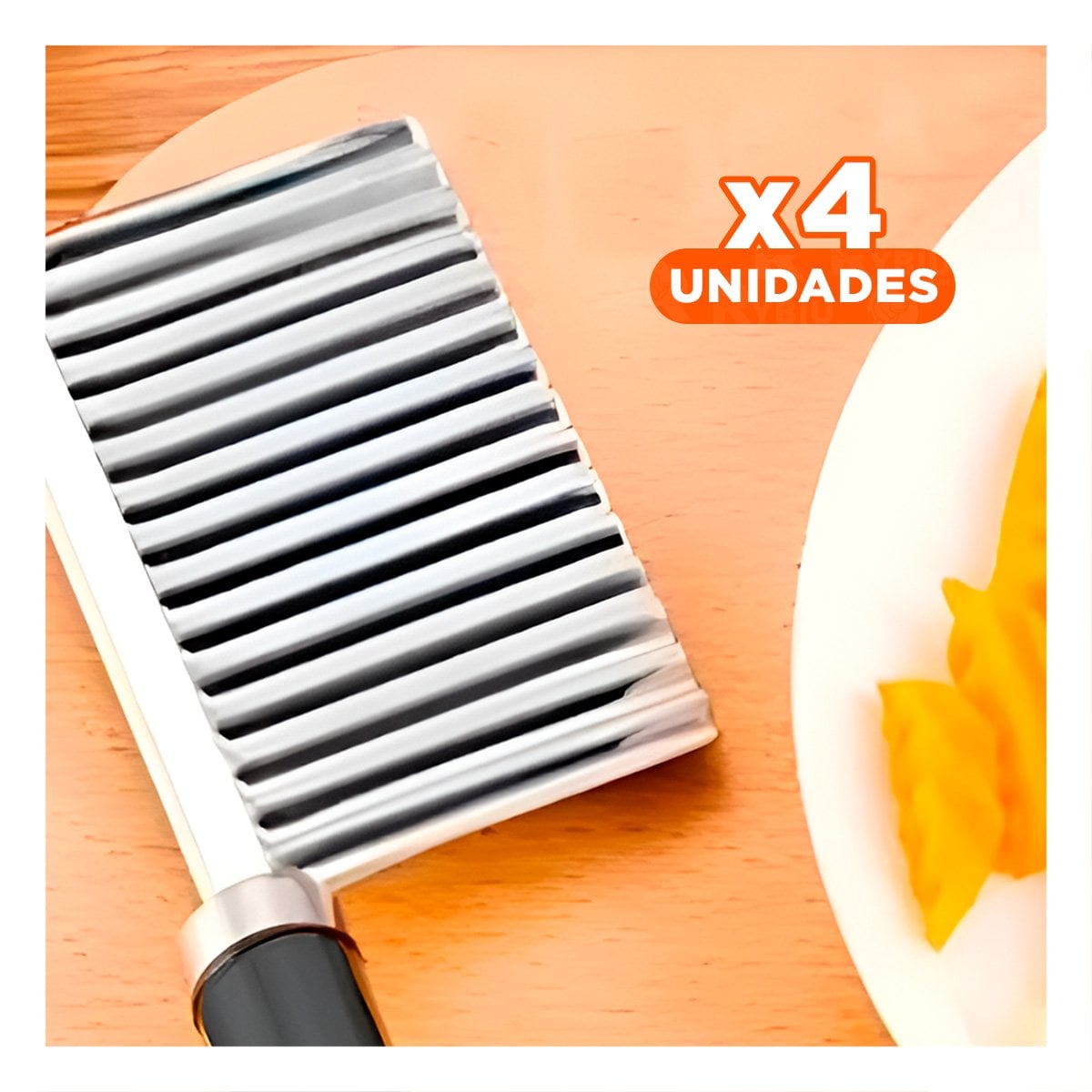 PACK4 CORTADOR DE PAPAS ONDAS DE GRAN CALIDAD PARA CORTES DE CARGA Y+PAPEL REGALO - 1