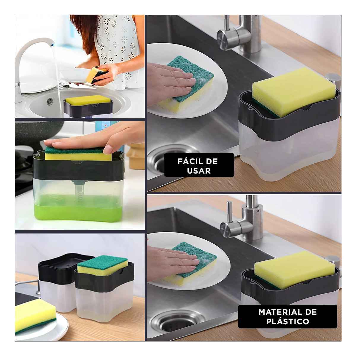 DISPENSADOR DE JABON NEGRO PARA BRINDAR COMODIDAD EN SU CASA REAL Y+POST IT - 2