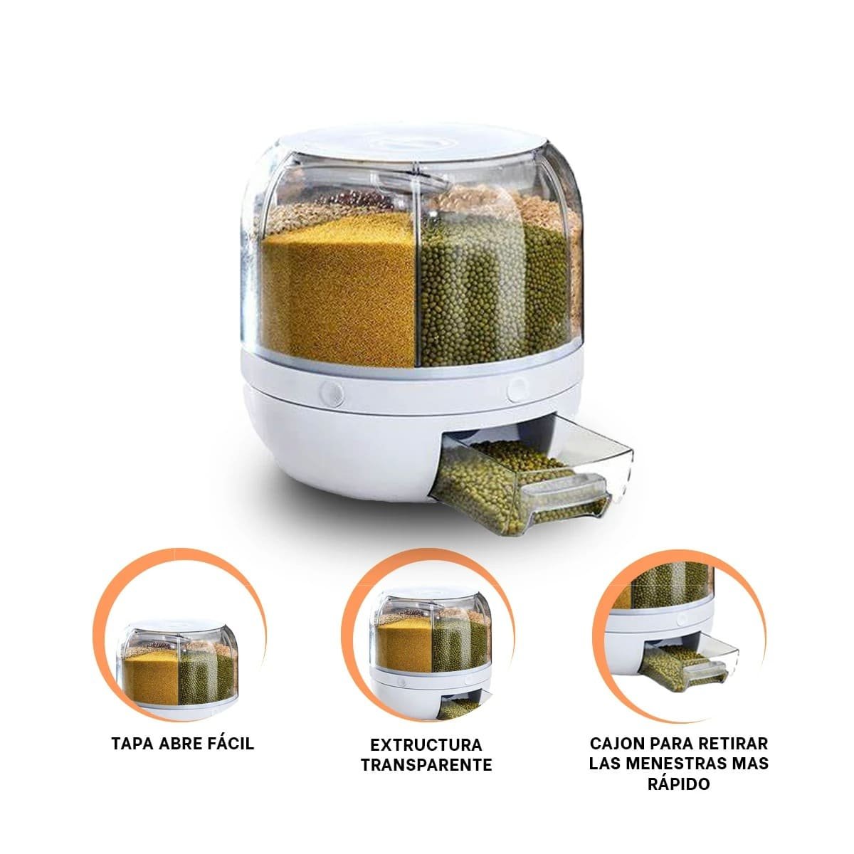 DISPENSADOR GIRATORIO BLANCO 6KG PARA LA GESTION EN FAMILIA REAL Y+PAPEL REGALO - 5