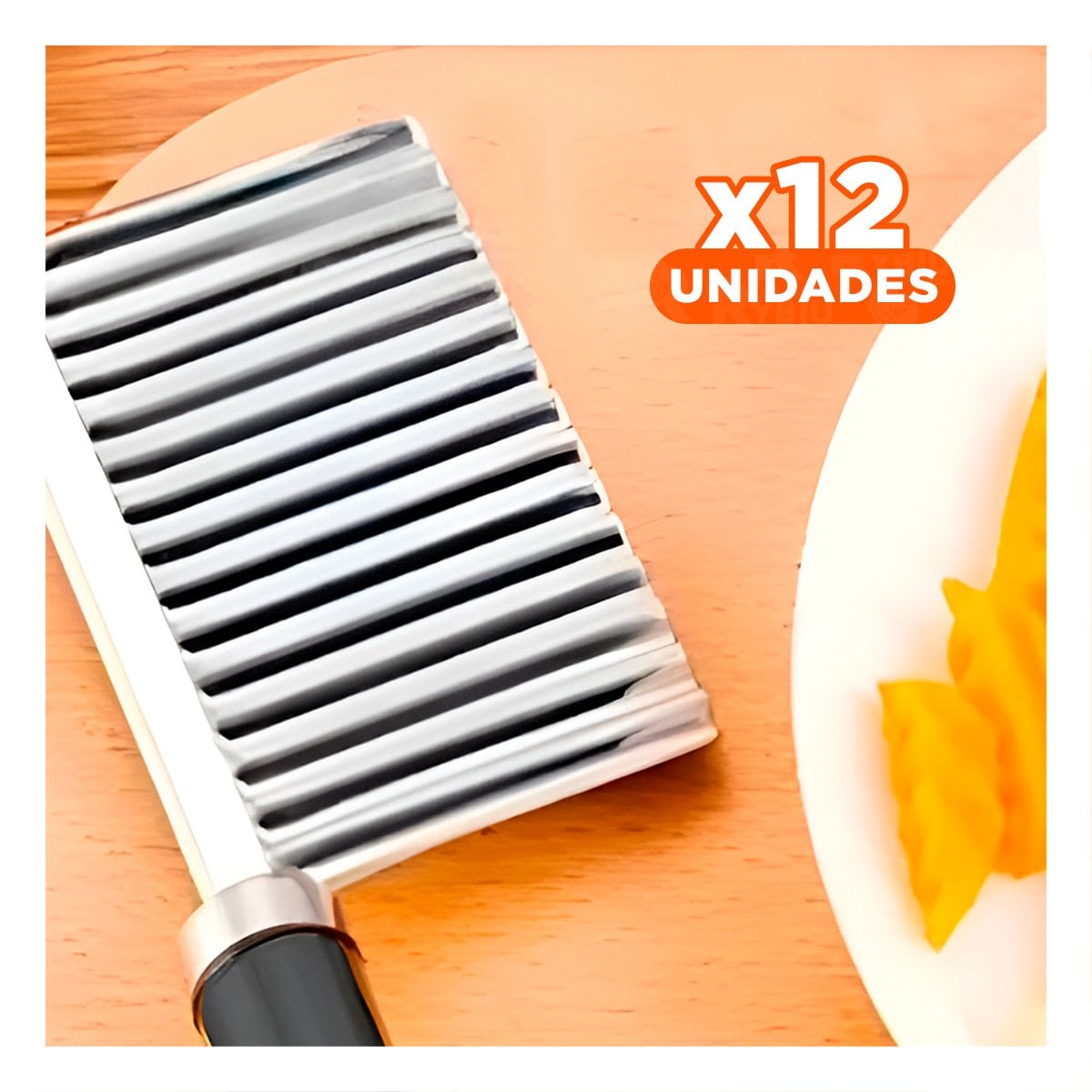 PACK12 MACHETE DE COCINA DE TACTO LISO PARA TODOS SUS VEGETALES Y+REGALO STICKER - 1