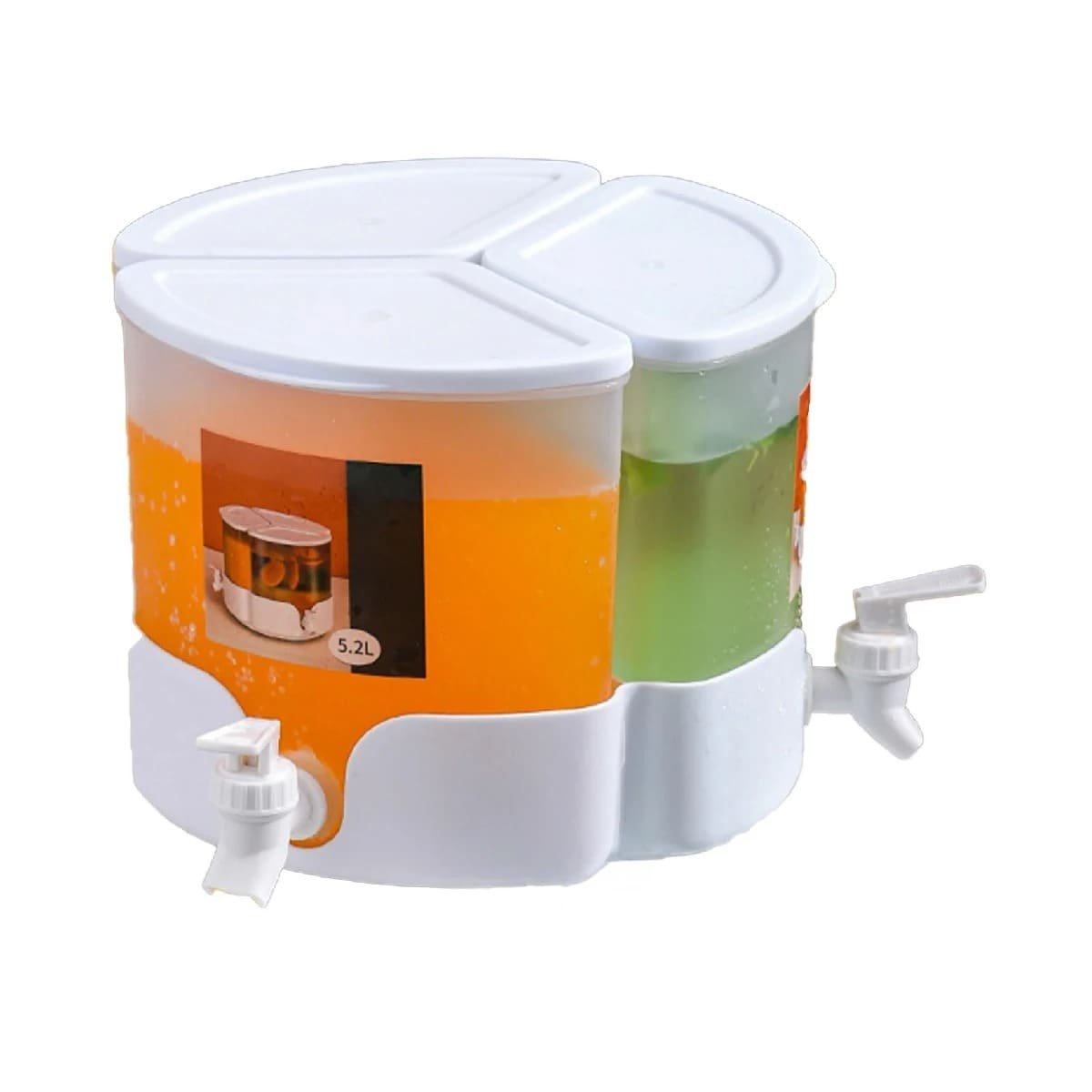 PACK2 SERVIDOR DE BEBIDAS BLANCO 3 TANQUES PARA FOMENTAR ESPACIO ORDEN Y+REGALO STICKER - 2