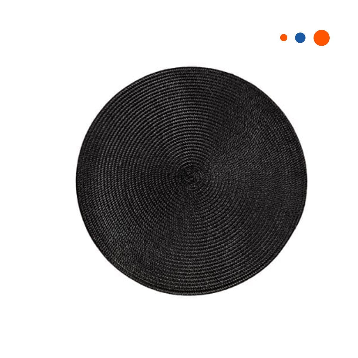 PACK2 TAPETE DECORATIVO CIRCULAR BOHO NEGRO ESTILO NATURAL Y+REGALO STICKER - 2