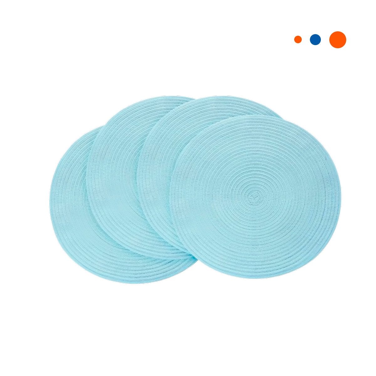 PACK2 MANTEL DECORATIVO CIRCULAR BOHO CELESTE CLARO PARA HOGAR Y CASA Y+REGALO STICKER - 2