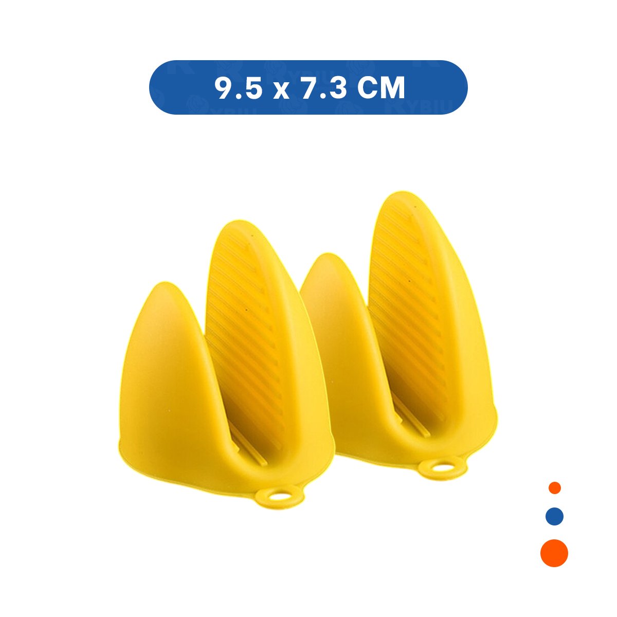 PACK2 MANOPLAS DE SILICONA AMARILLO PARA COCINA DIARIA Y HOGAR 7,3X9,5CM - 4