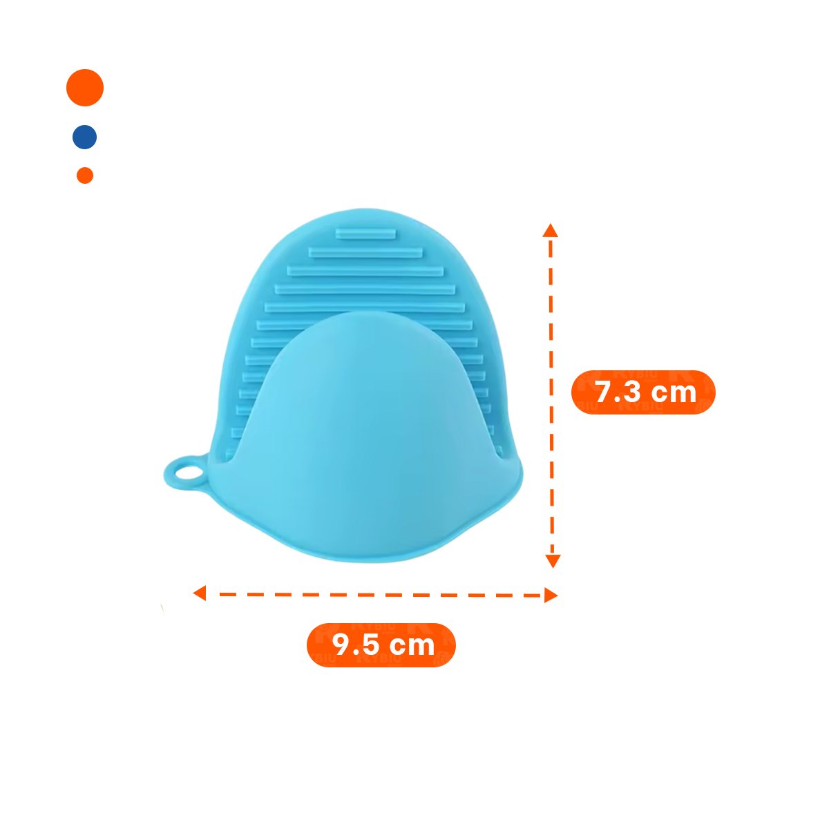 GUANTES CUBIERTOS DE SILICONA CELESTE PARA TAREAS DE COCINA Y HOGAR 7,3X9,5CM Y+REGALO STICKER - 4