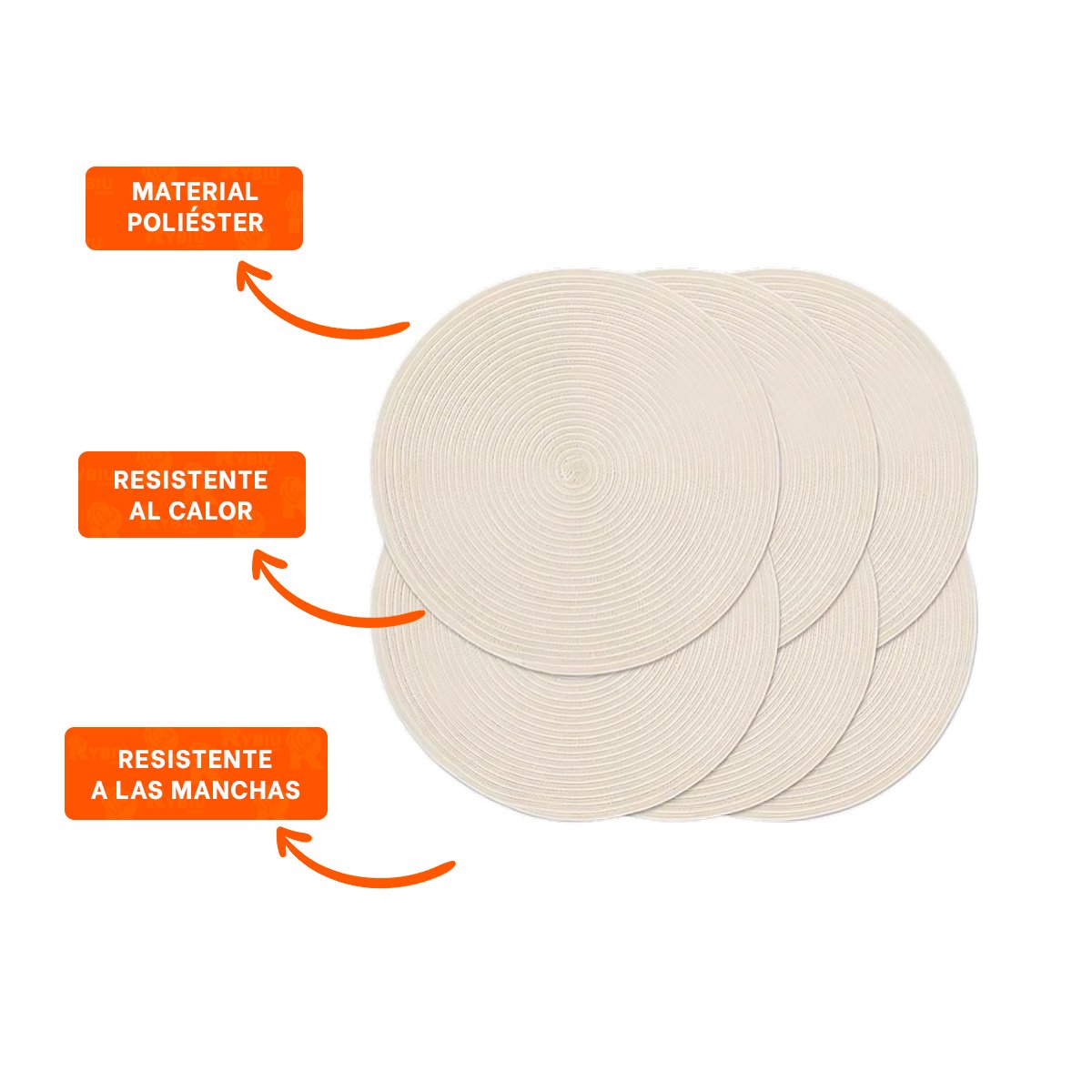 MANTEL TEXTIL CIRCULAR BOHO BEIGE PARA DECORACION HOGAR Y+POST IT - 5