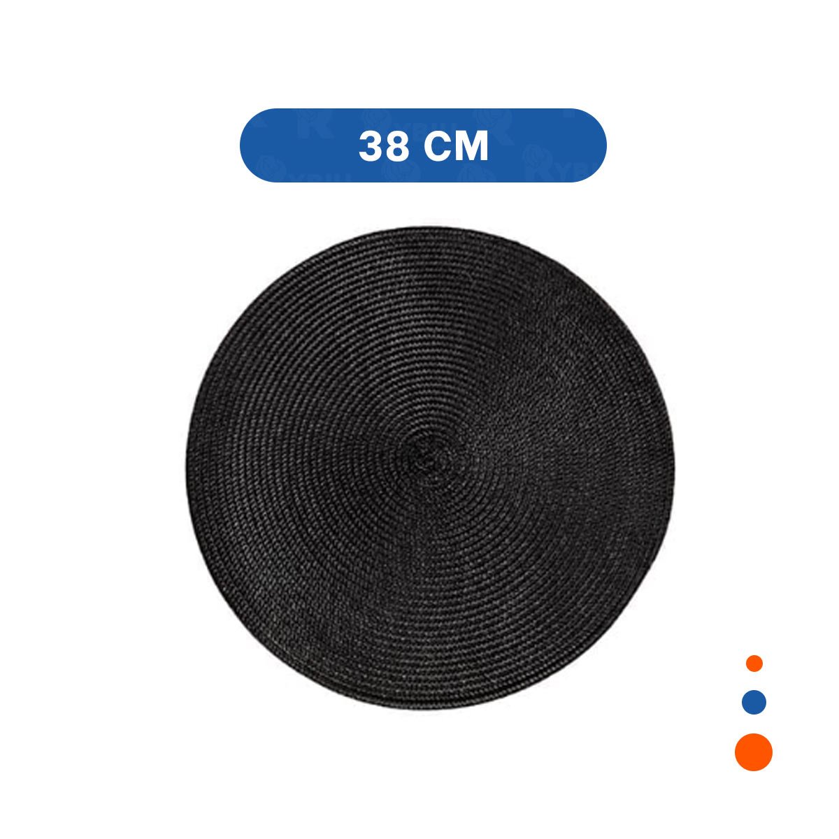 PACK6 MANTEL DE MESA CIRCULAR BOHO NEGRO ESTILO NATURAL Y+REGALO STICKER - 4