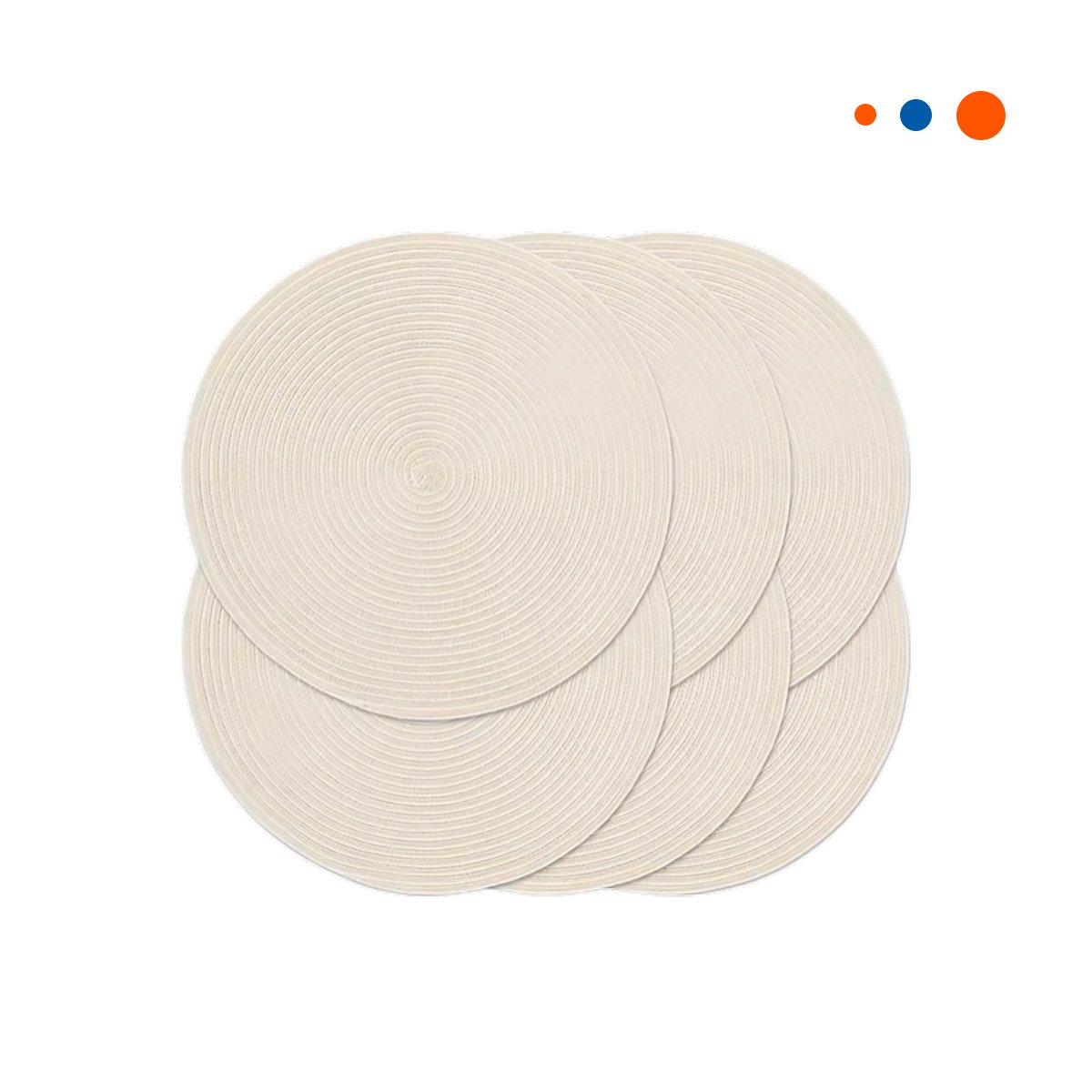 PACK12 BASE INDIVIDUAL CIRCULAR BOHO BEIGE PARA DECORACION Y+REGALO STICKER - 2
