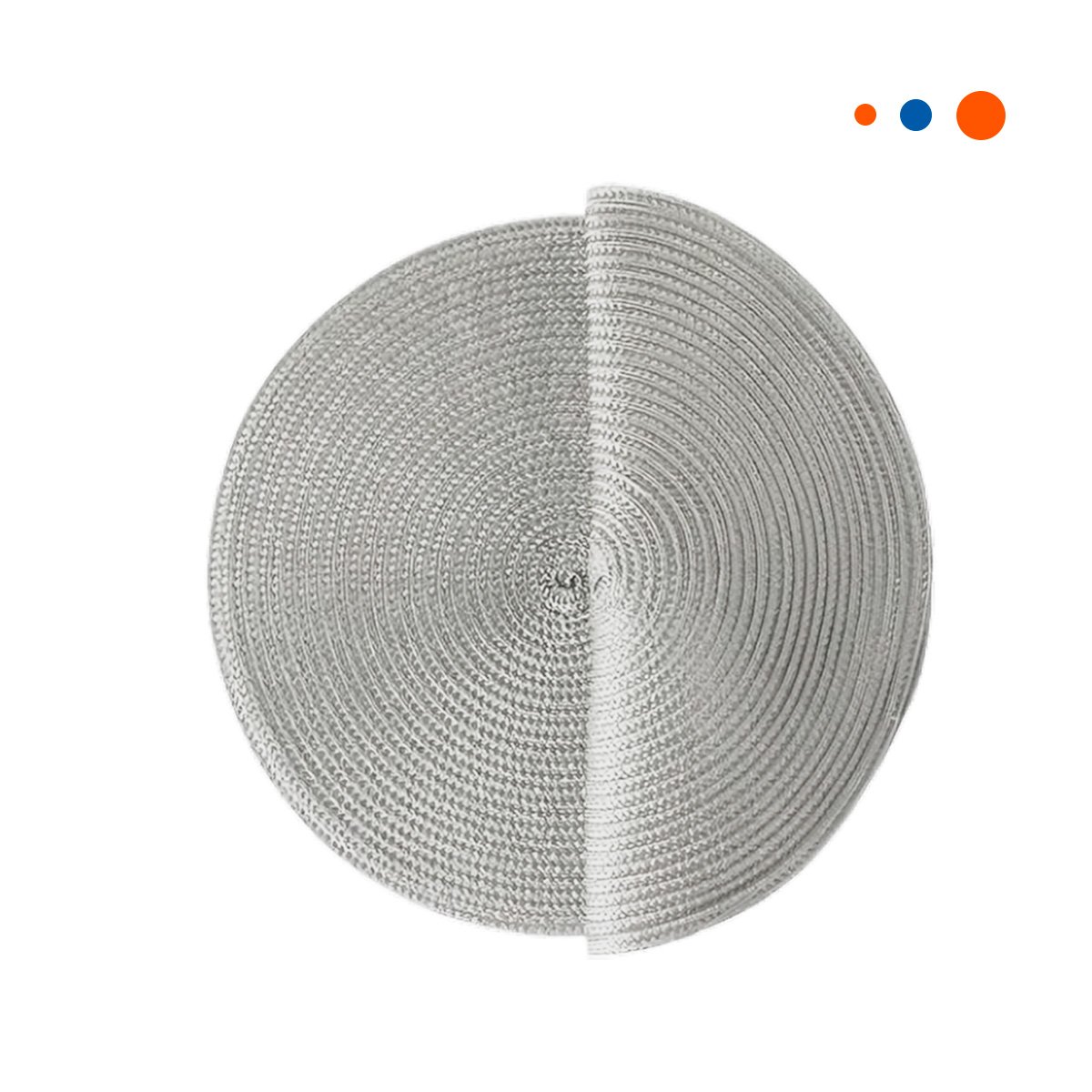 INDIVIDUAL DECORATIVO CIRCULAR BOHO PLOMO PARA HOGAR Y+REGALO STICKER - 1