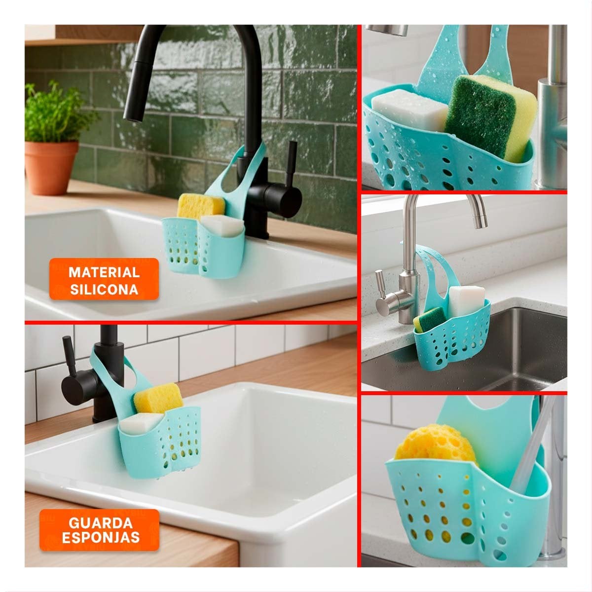 CANASTA COLGANTE CELESTE PARA MANTENER EL BANO ORDENADO 19X15CM Y+LIGAS REGALO - 1