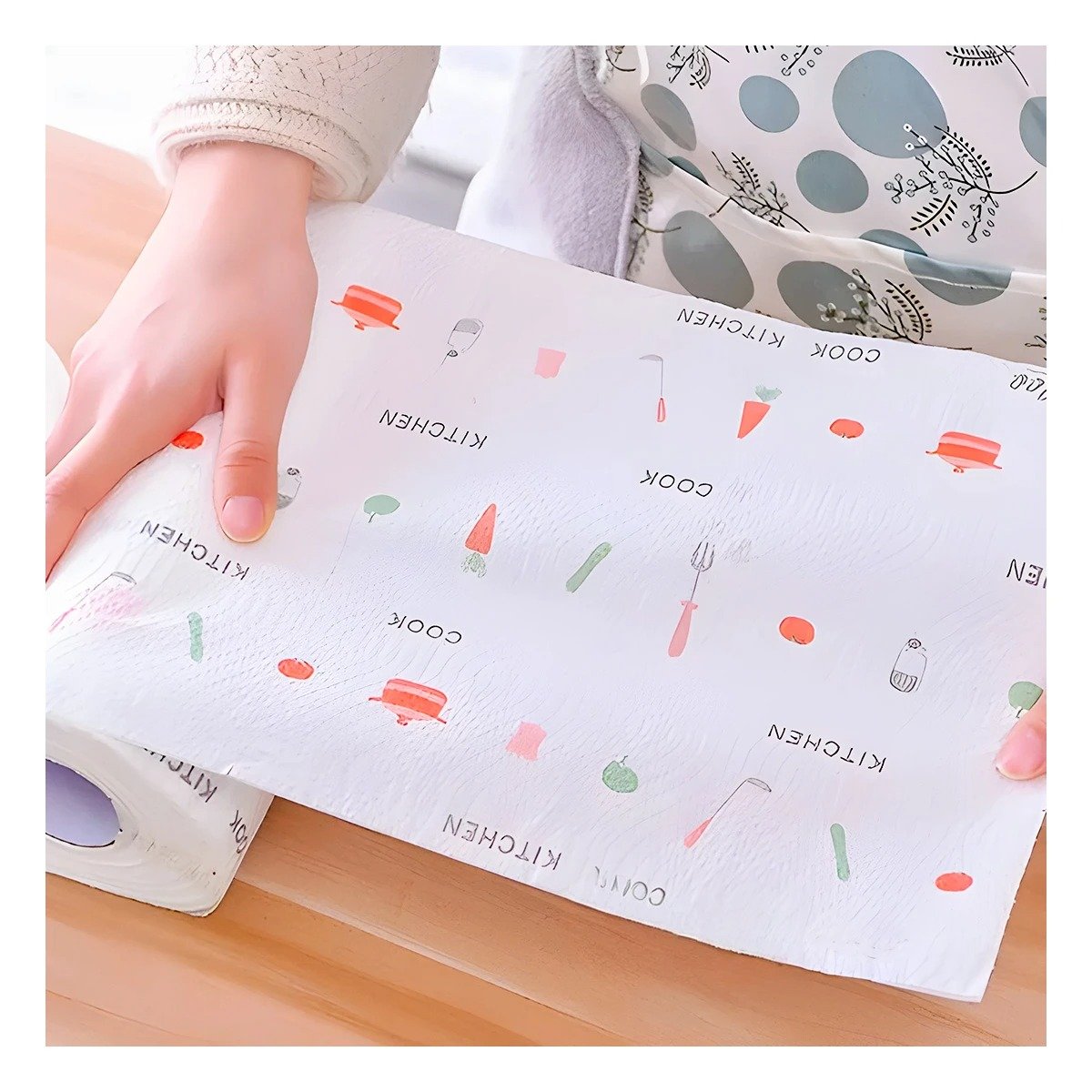 PACK4 SERVILLETAS DE PAPEL TOALLA CON DIBUJOS COLOR BLANCO EN DOBLE CAPA HOGAR Y+REGALO STICKER - 5