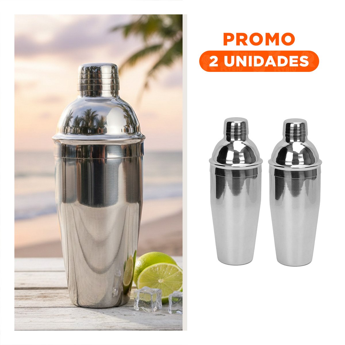 PACK2 FRASCO COMPACTO METALICO PLATEADO IDEAL PARA MEZCLAS CASERAS 8,5X23,5CM YREGALO STICKER - 1