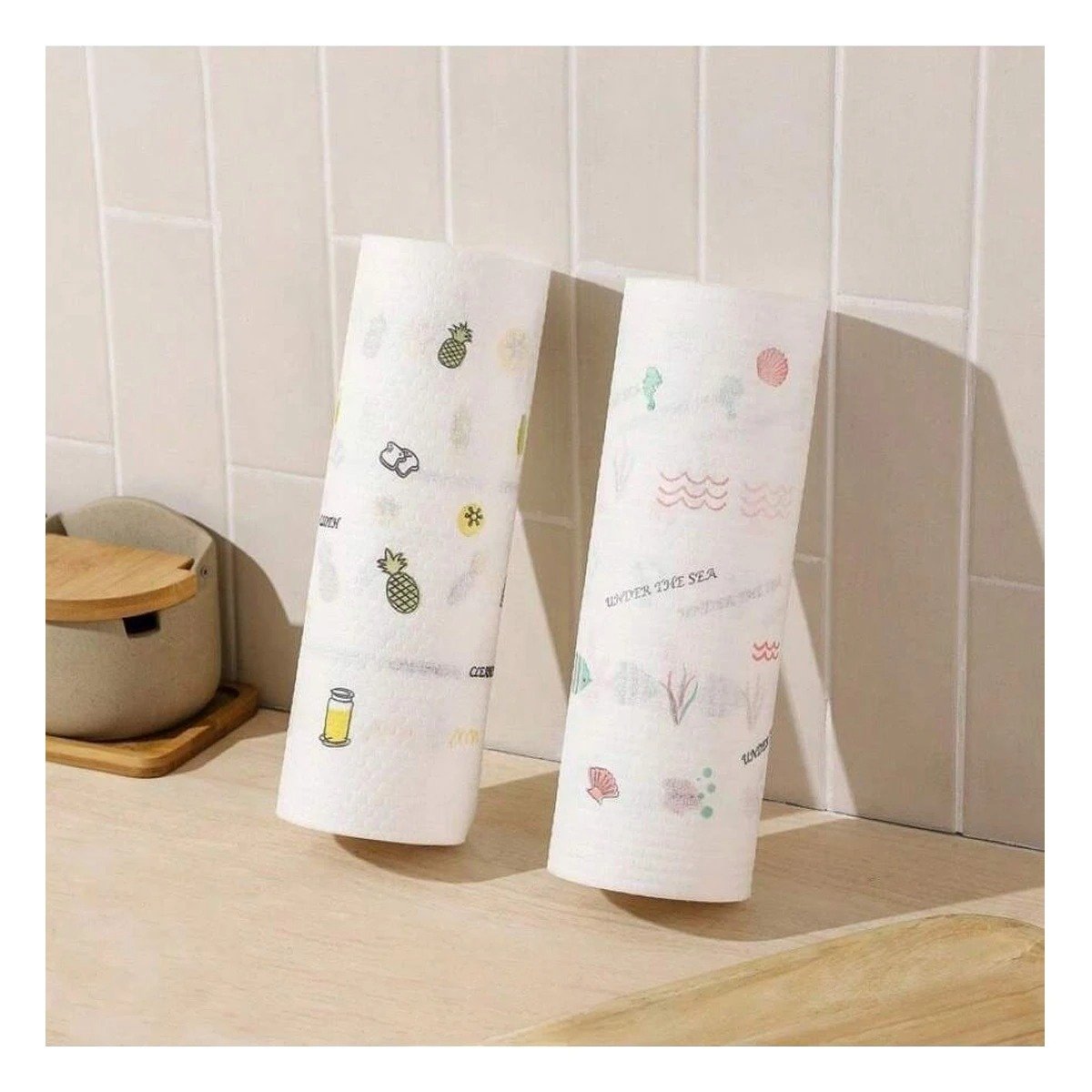 PACK2 SERVILLETAS DE PAPEL TOALLA ABSORVENTE BLANCO CON DIBUJOS DOBLE CAPA Y+REGALO STICKER - 5