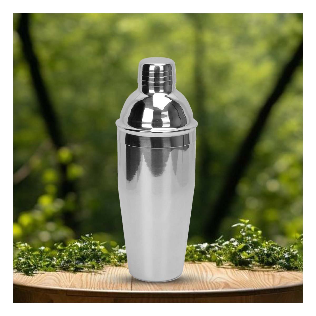 PACK6 CONTAINER PROFESIONAL METALICO PLATEADO IDEAL PARA BAR Y CASA 8,5X23,5CM - 2