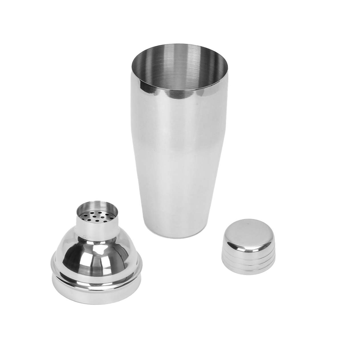 BOTELLA COMPACTA METALICA PLATEADO PERFECTA PARA MEZCLAS RAPIDAS 8,5X23,5CM YREGALO STICKER - 1