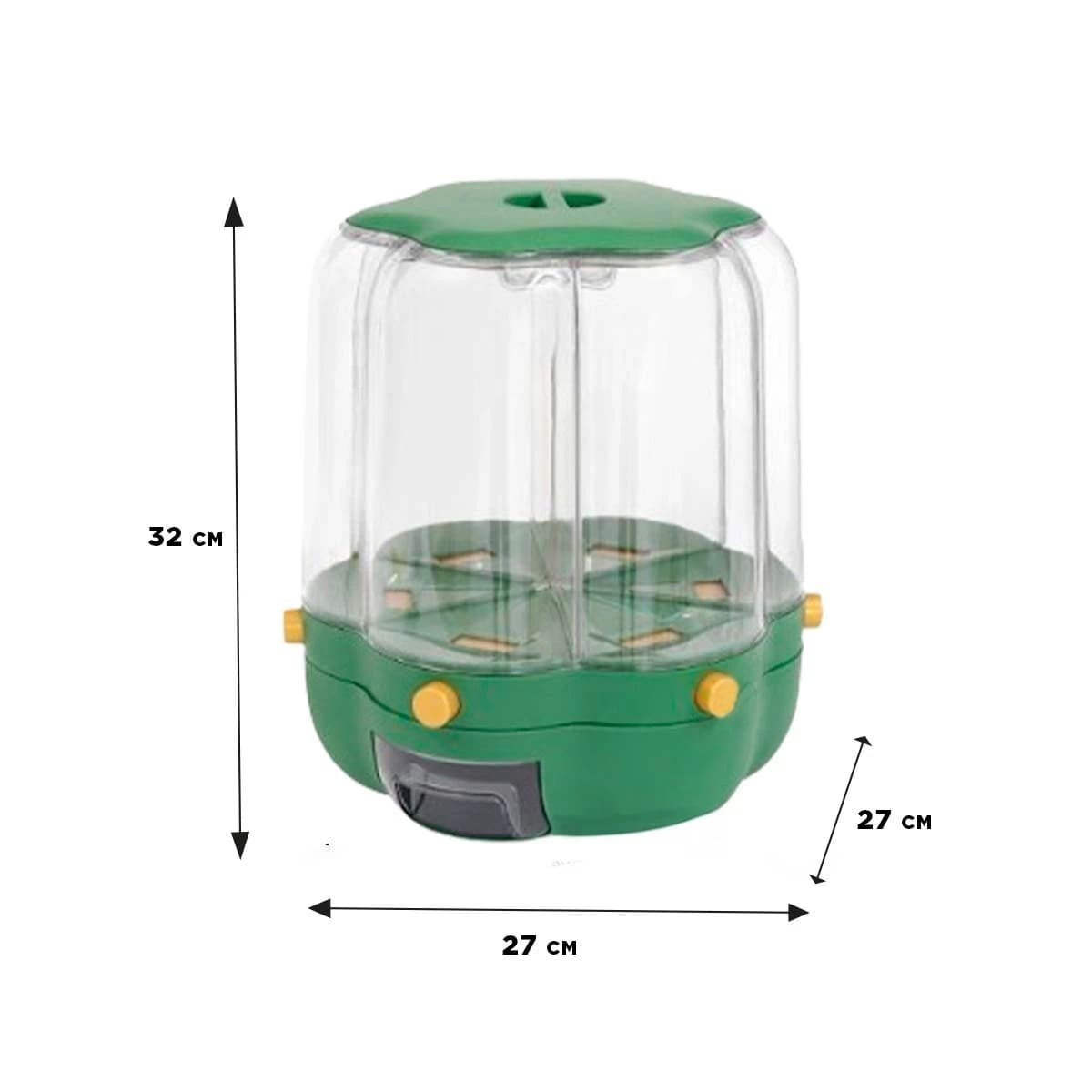 DISPENSADOR GIRATORIO VERDE 9 KG PARA LA UTILIDAD DE HIJOS SANOS Y+LIGAS REGALO - 4