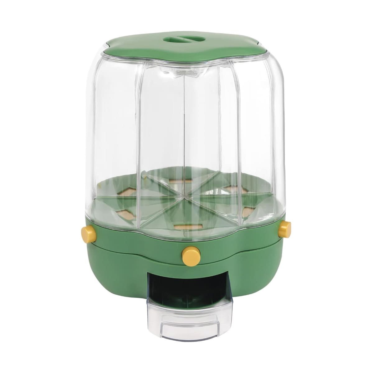 DISPENSADOR GIRATORIO VERDE 9 KG PARA LA UTILIDAD DE HIJOS SANOS Y+LIGAS REGALO - 5