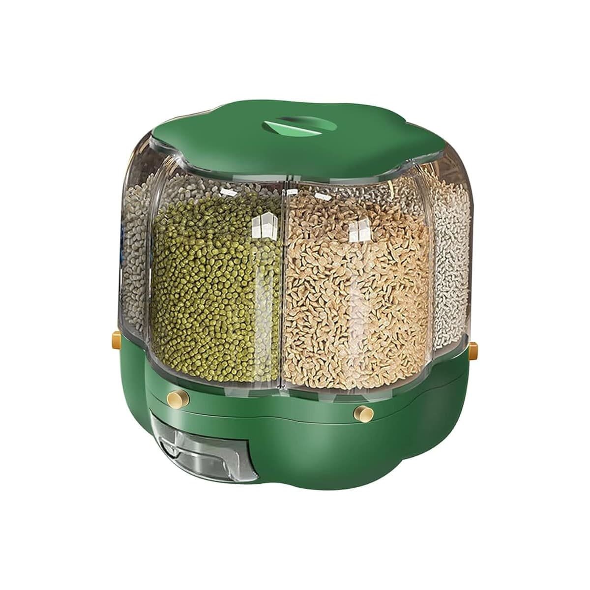 DISPENSADOR GIRATORIO VERDE 6 KG PARA LA UTILIDAD DE HIJOS SANOS Y+LIGAS REGALO - 5