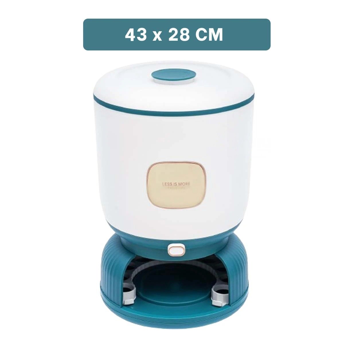 DISTRIBUIDOR DE CEREALES Y MENESTRAS 10KG CON ALMACENAMIENTO HUEVOS VERDE CON BLANCO Y+POST IT - 4
