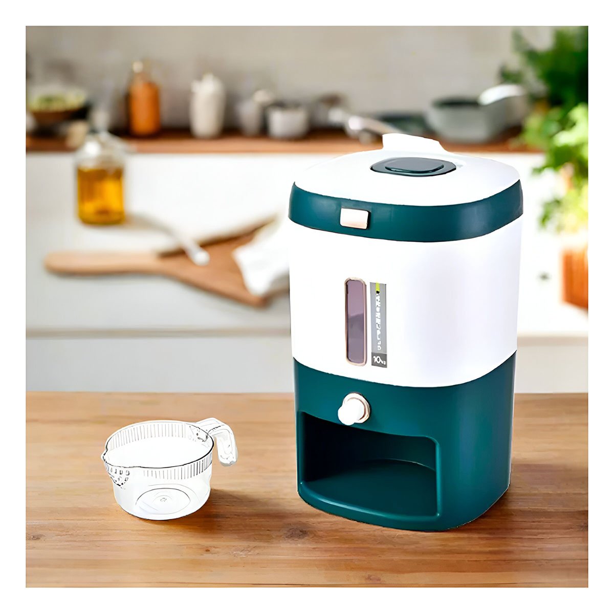 PACK4 CONTENEDOR FUNCIONAL VERDE PARA ARROZ Y CEREALES CON CIERRE Y+PAPEL REGALO - 2