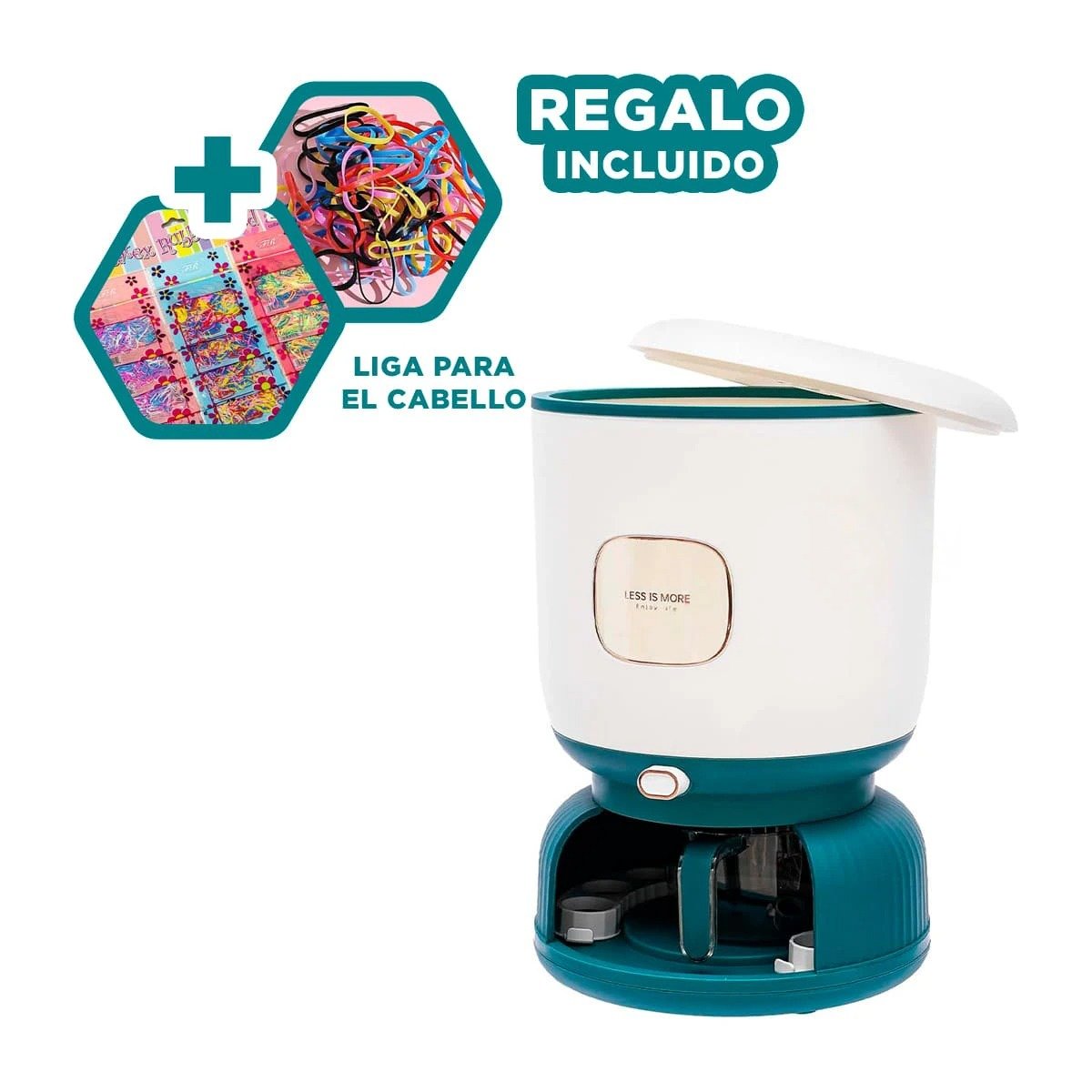 DISTRIBUIDOR DE MENESTRAS Y ARROZ 10KG CON HUEVERA CIRCULAR VERDE CON BLANCO Y+LIGAS REGALO - 2