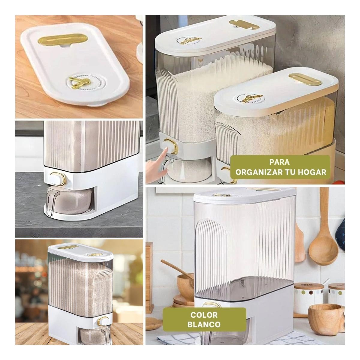 CONTENEDOR BLANCO FORMATO VERTICALDE DIMENSIONES DE 39X16,5X33CM PARA ARROZ Y+POST IT - 2