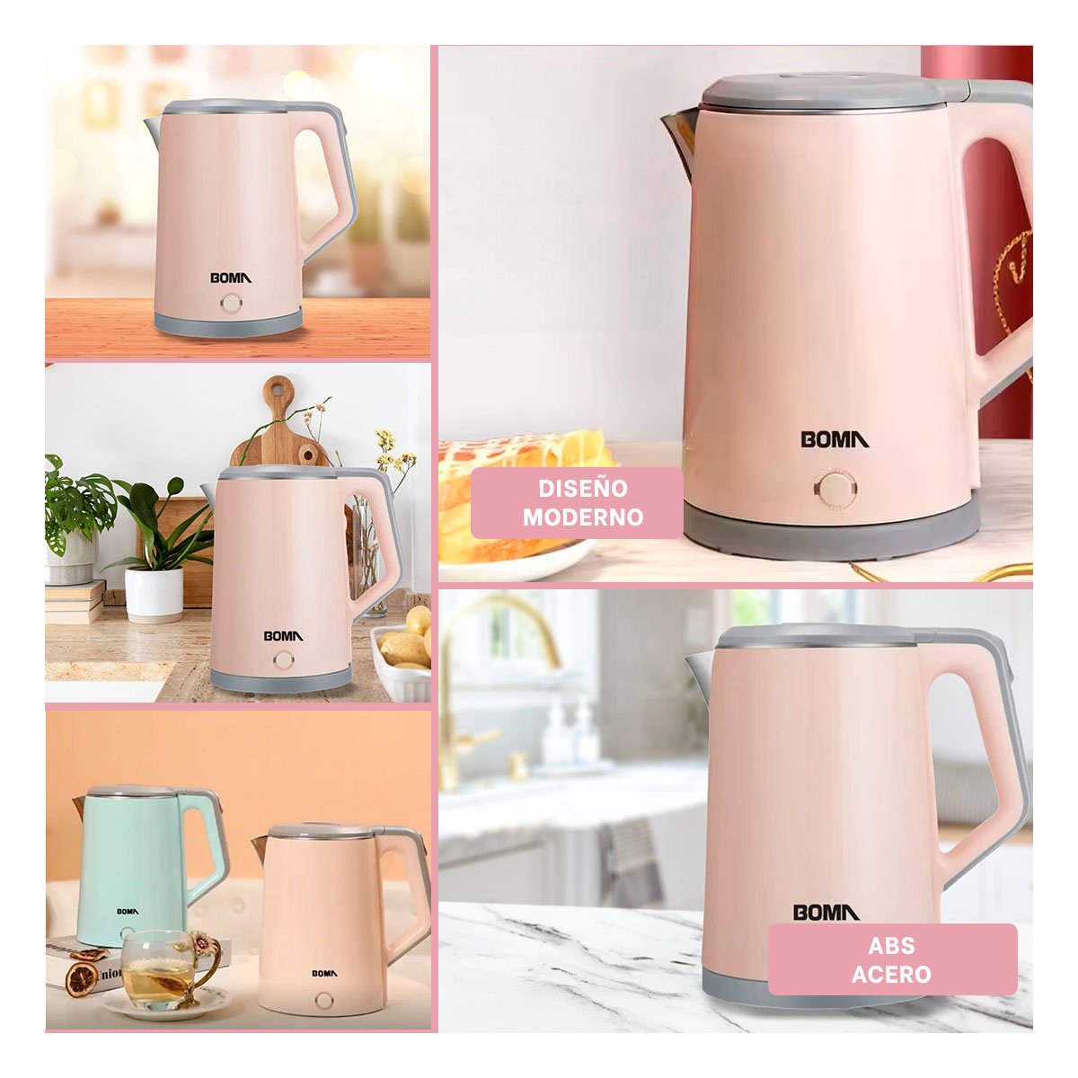 HERVIDOR ELEGANTE PARA COCINA MODERNA Y VERTIDO FACIL 2,3L MELON YPOST IT - 2