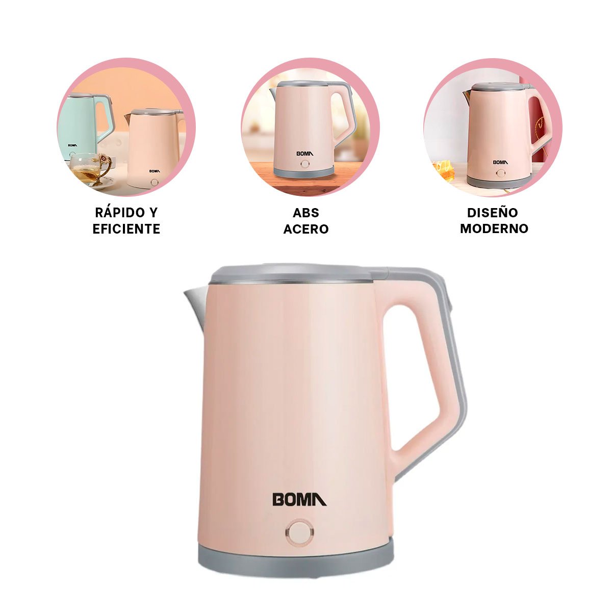 HERVIDOR ELEGANTE PARA COCINA MODERNA Y VERTIDO FACIL 2,3L MELON YPOST IT - 5