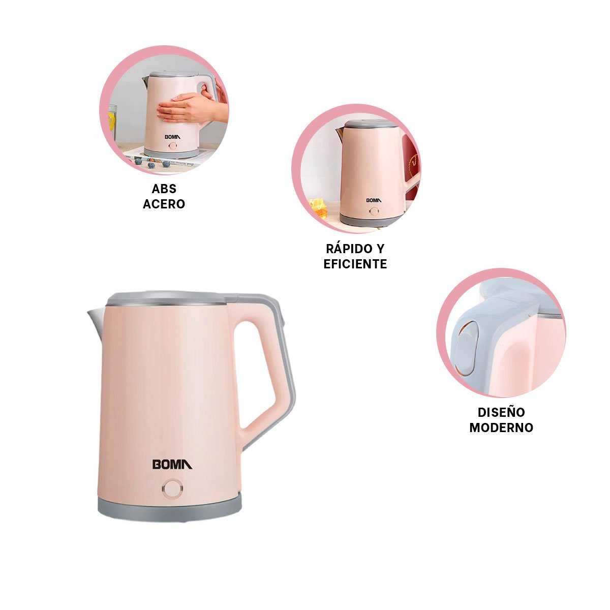 HERVIDOR ELECTRICO DE GRAN CAPACIDAD PARA TODA LA FAMILIA 2,3L MELON YPAPEL REGALO - 5
