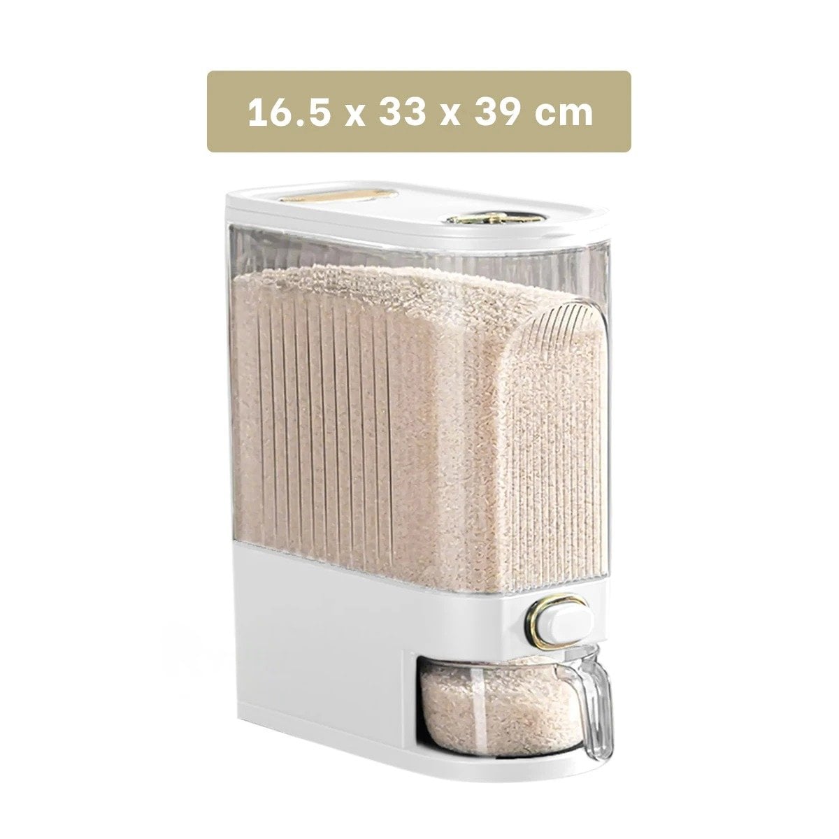 CONTENEDOR DE COCINA 39X16,5X33CM EN BLANCO PARA GRANOS SECOS Y+LIGAS REGALO - 4