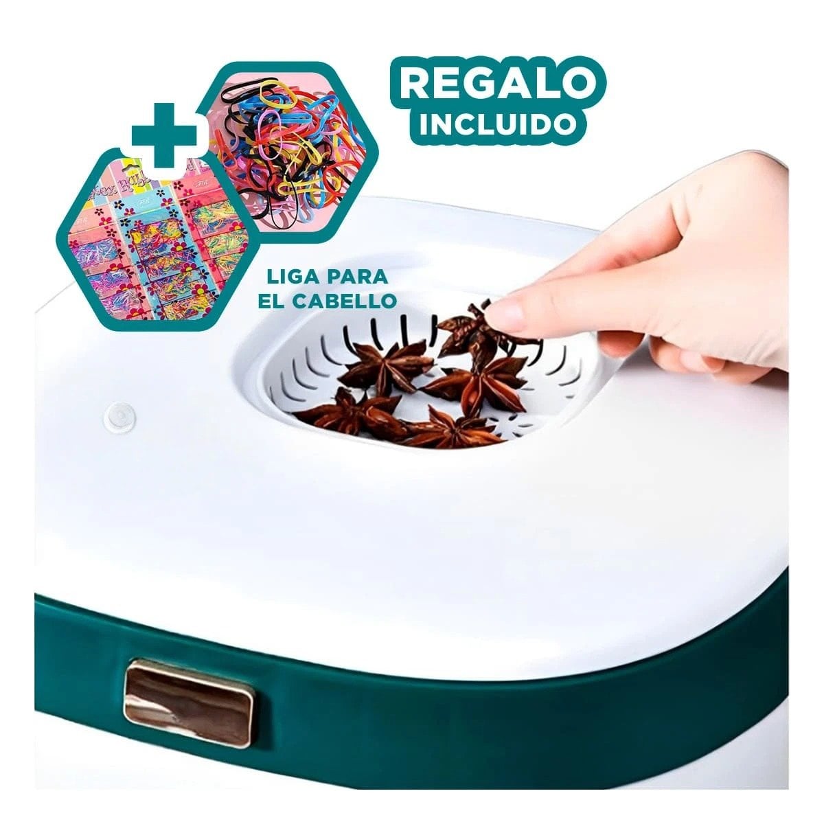 DISTRIBUIDOR RECTANGULAR DE ARROZ Y LEGUMBRES 10KG VERDE CON BLANCO Y+LIGAS REGALO - 2