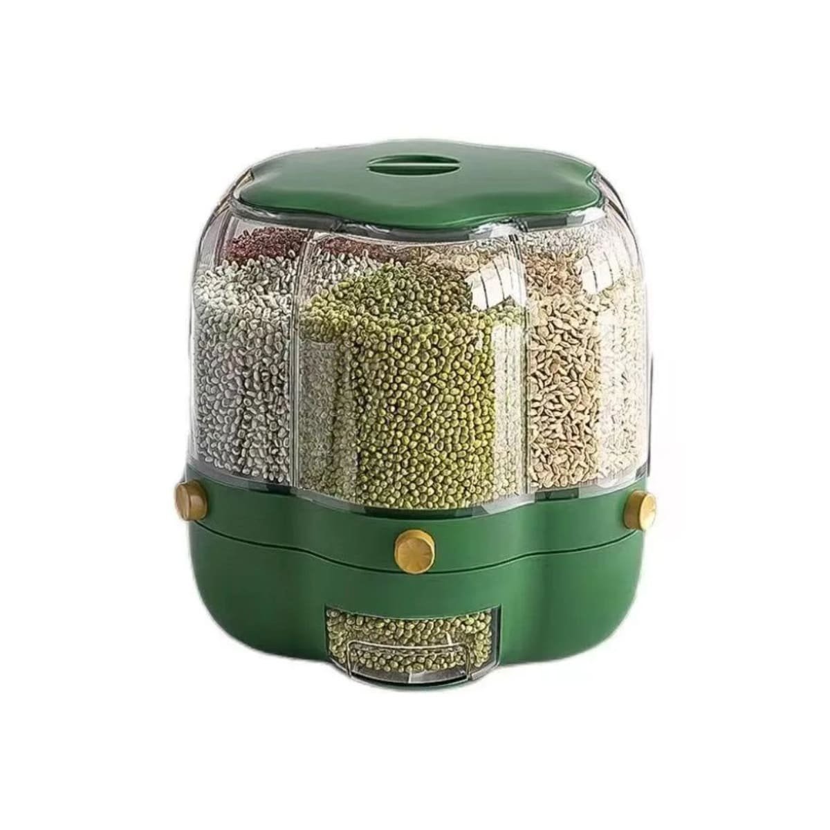 PACK4 ORGANIZADOR DE GRANOS VERDE 6 KG DE GRAN CALIDAD PARA MUCHA CARGA Y+PAPEL REGALO - 3