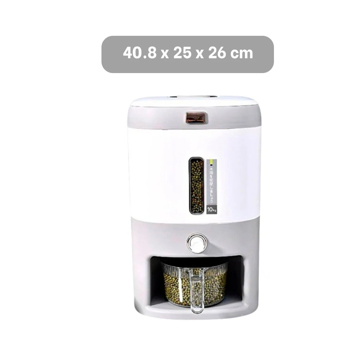 PACK6 RECIPIENTE DOMESTICO PLOMO DE 10KG PARA ARROZ Y CEREALES Y+REGALO STICKER - 4